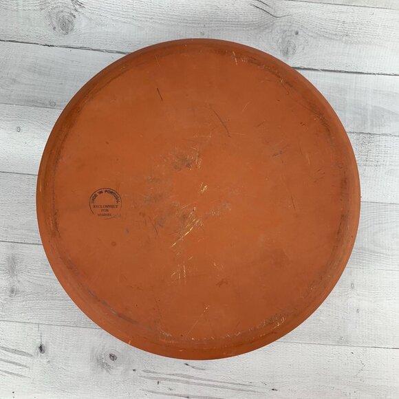 Vintage Himark TERRA COTTA Turquoise South Western Large Round Shallow Bowl Dish - Picture 7 of 10